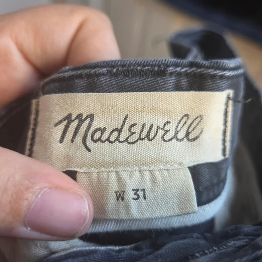 Madewell Mens Chino Pants Dark Gray 100% Cotton Straight Leg Size 31 Classic